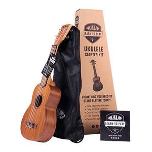 Learn to Play Soprano Ukulele Starter Kit Mahogany