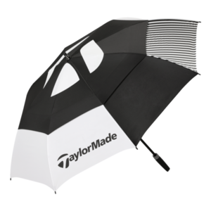 TaylorMade 64-inch Double Canopy Tour Umbrella Black/White
